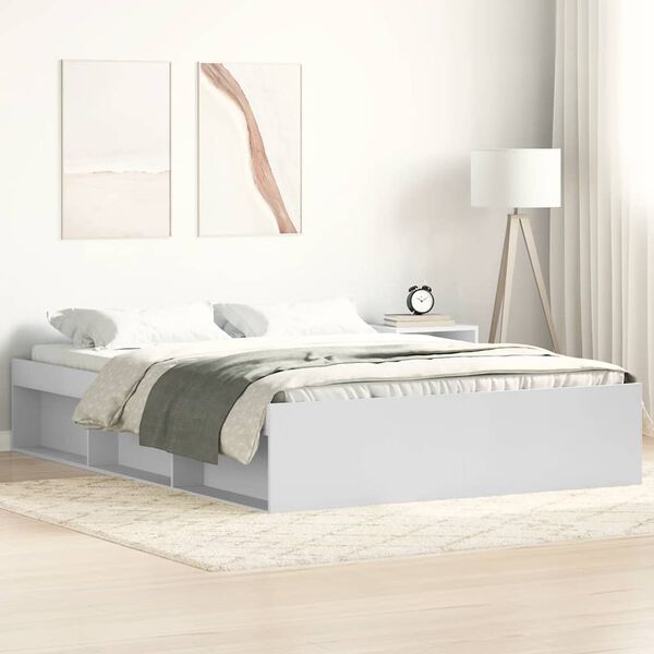 vidaXL Estrutura de cama king 150x200 cm branco