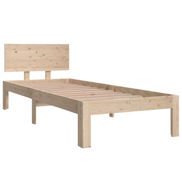 vidaXL Estrutura cama pequena solteiro 75x190 cm madeira maci&ccedil;a