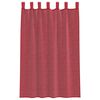 vidaXL Cortinas de voile com bolsos para varão 2 pcs vermelho tinto