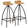 vidaXL Cadeiras de bar 2 pcs madeira de mangueira maci&ccedil;a