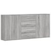 vidaXL Aparadores 3 pcs 60x31x84 cm derivados madeira cinzento sonoma