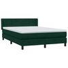 vidaXL Cama com molas/colch&atilde;o 160x220 cm veludo verde-escuro