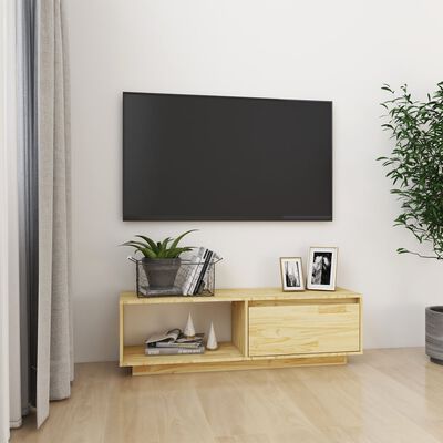 vidaXL Móvel de TV 110x30x33,5 cm madeira de pinho maciça