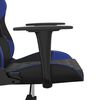 vidaXL Cadeira de gaming couro artificial preto e azul