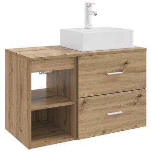 vidaXL Conjunto de M&oacute;veis para Banheiro 2 pcs Carvalho Arttisan