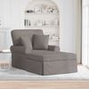 vidaXL Chaise Lounge com Saia Cinzento-acastanhado 91 x 157 x 91 cm