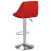 vidaXL Bancos de bar 2 pcs couro artificial vermelho tinto