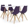 vidaXL Conjunto de jantar 5 pe&ccedil;as 120x60 cm lil&aacute;s