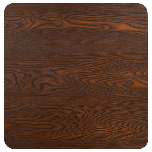 vidaXL Mesa bistrô 50x50 cm MDF castanho-escuro