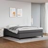 vidaXL Estrutura de cama com molas 180x200 cm couro artificial cinzento