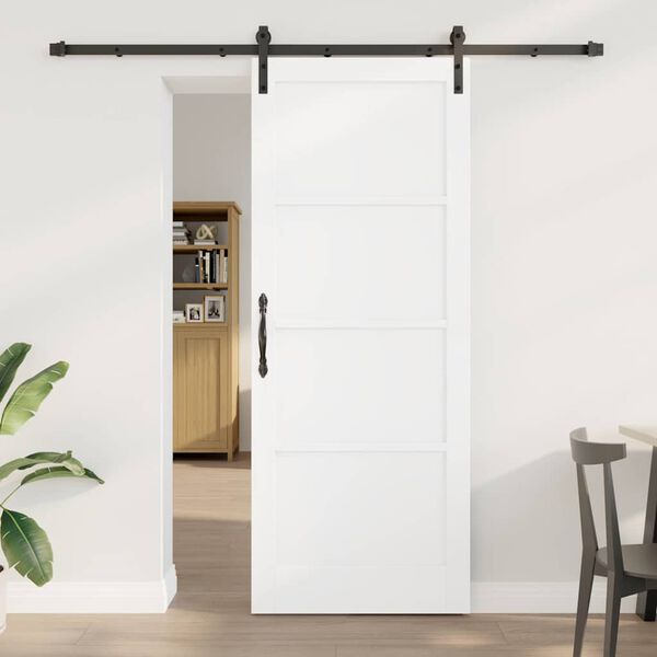 vidaXL Porta Deslizante Branco 83 x 211 cm Madeira de Pinheiro S&oacute;lida