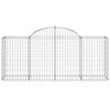 vidaXL Cestos gabi&atilde;o arqueados 2 pcs 200x50x80/100cm ferro galvanizado