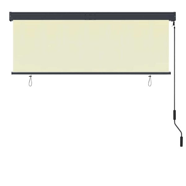 vidaXL Estore de rolo para exterior 160x250 cm creme