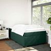 vidaXL Cama boxspring com colchão 120x200 cm veludo verde-escuro