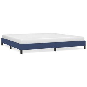 vidaXL Estrutura de cama sem colch&atilde;o 200x200 cm tecido azul