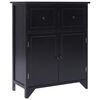 vidaXL Arm&aacute;rio lateral 60x30x75 cm madeira de paulownia preto