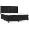 vidaXL Cama com molas/colch&atilde;o 160x200 cm veludo preto