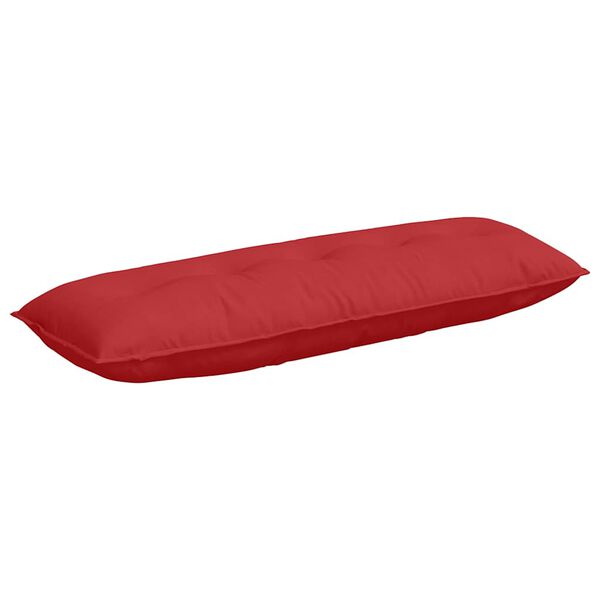 vidaXL Travesseiro para Costas Vermelho 140 x 19 x 50 cm tecido