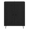 vidaXL Buffet Carvalho Preto 69,5 x 34 x 90 cm