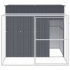 vidaXL Casota p/ c&atilde;es c/ parque 214x253x181 cm a&ccedil;o galvaniz. antracite