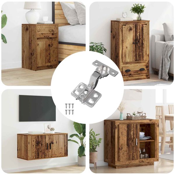 vidaXL Dobradi&ccedil;a 12 pcs N&iacute;quel 85 x 52,5 x 9,5 mm Ferro