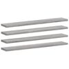 vidaXL Prateleiras de parede 4pcs derivados de madeira cinzento sonoma