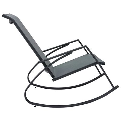 vidaXL Cadeiras de baloiço para jardim 2 pcs textilene cinzento-escuro