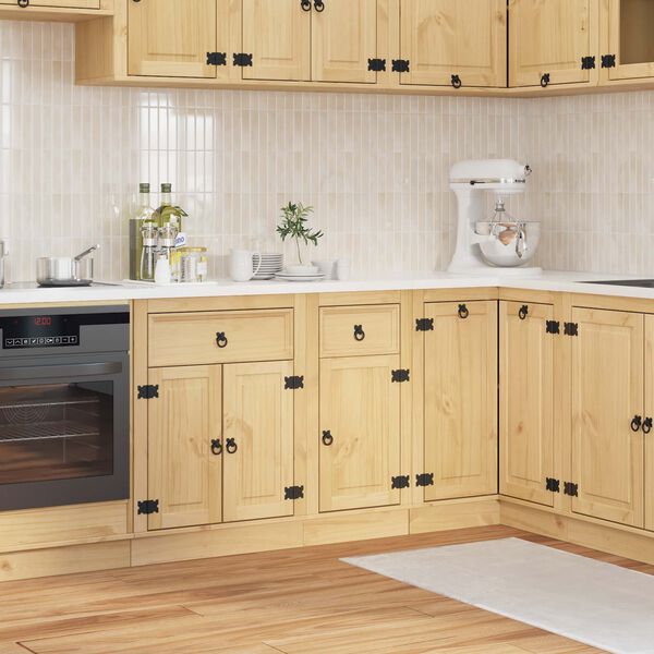 vidaXL Arm&aacute;rio com gaveta com porta SKI Castanho Mel 40 x 46 x 81,5 cm