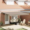 vidaXL Toldo Retr&aacute;til Bege 450 &times; 300 cm Tecido e Alum&iacute;nio