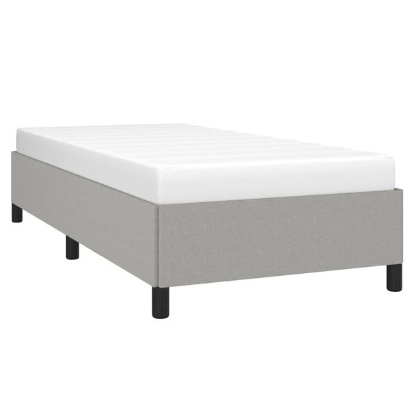 vidaXL Estrutura de cama sem colch&atilde;o 80x200 cm tecido cinzento-claro