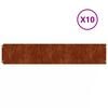 vidaXL Acabamento para Gramado 10 unid. 20 x 103 cm A&ccedil;o Corten
