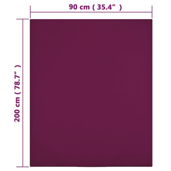 vidaXL Len&ccedil;&oacute;is ajust&aacute;veis 2 pcs 90x200 cm algod&atilde;o jersey bord&ocirc;