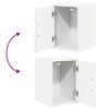 vidaXL Arm&aacute;rios de garagem 2 pcs derivados de madeira branco