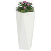vidaXL Floreira Branco 30 x 30 x 75 cm A&ccedil;o