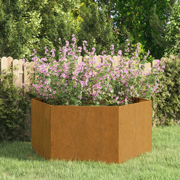 vidaXL Vaso/floreira 90x90x45 cm a&ccedil;o corten cor enferrujado
