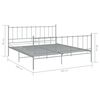 vidaXL Estrutura de cama 200x200 cm metal cinzento
