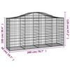 vidaXL Cestos gabi&atilde;o arqueados 18 pcs 200x50x100/120 ferro galvanizado