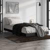 vidaXL Estrutura de cama 90x190 cm derivados de madeira preto