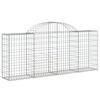 vidaXL Cesto gabi&atilde;o arqueado 200x30x80/100 cm ferro galvanizado