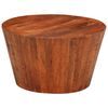 vidaXL Mesa de centro &Oslash; 52x30 madeira de mangueira &aacute;spera maci&ccedil;a