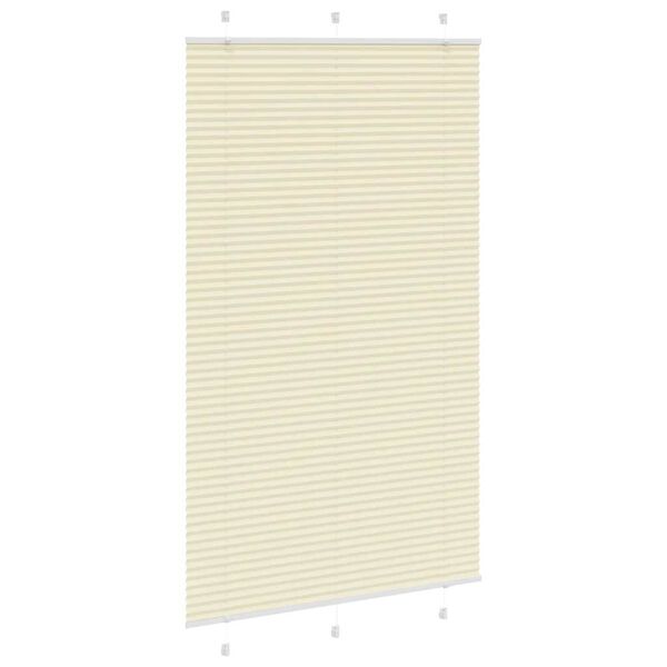 vidaXL Plissado Cego Creme 115x200 cm Largura Tecido 114,4cm Poli&eacute;ster