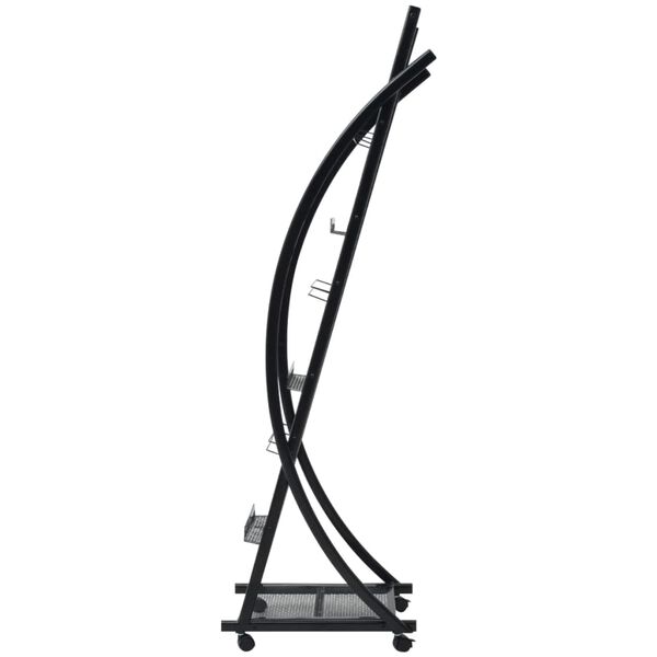 vidaXL Porta-revistas A4 preto 40x32x131