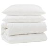 vidaXL Conjunto de Edredom com travesseiro 3 unid. Branco Microfibra