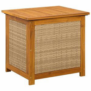 vidaXL Caixa de Armazenamento para Jardim 185 L 60 x 50 x 56 cm Bege