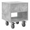 vidaXL Mesa-de-cabeceira Cinzento 40,5 x 40 x 48 cm