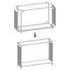 vidaXL Suporte para lenha 90x28x65 cm a&ccedil;o laminado a frio branco