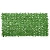 vidaXL Tela de varanda com folhas verdes 200x100 cm