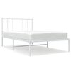 vidaXL Estrutura de cama sem colch&atilde;o com cabeceira 75x190 cm branco