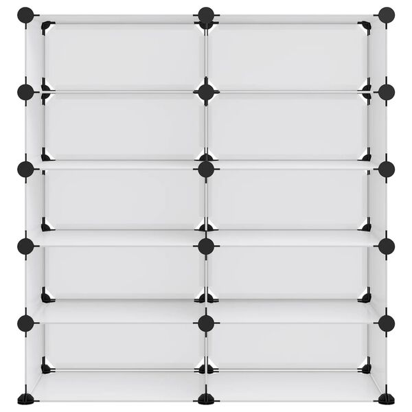 vidaXL Sapateira 84x32x88,5 cm PP transparente