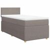 vidaXL Cama com molas/colch&atilde;o 90x190 cm tecido castanho-acinzentado